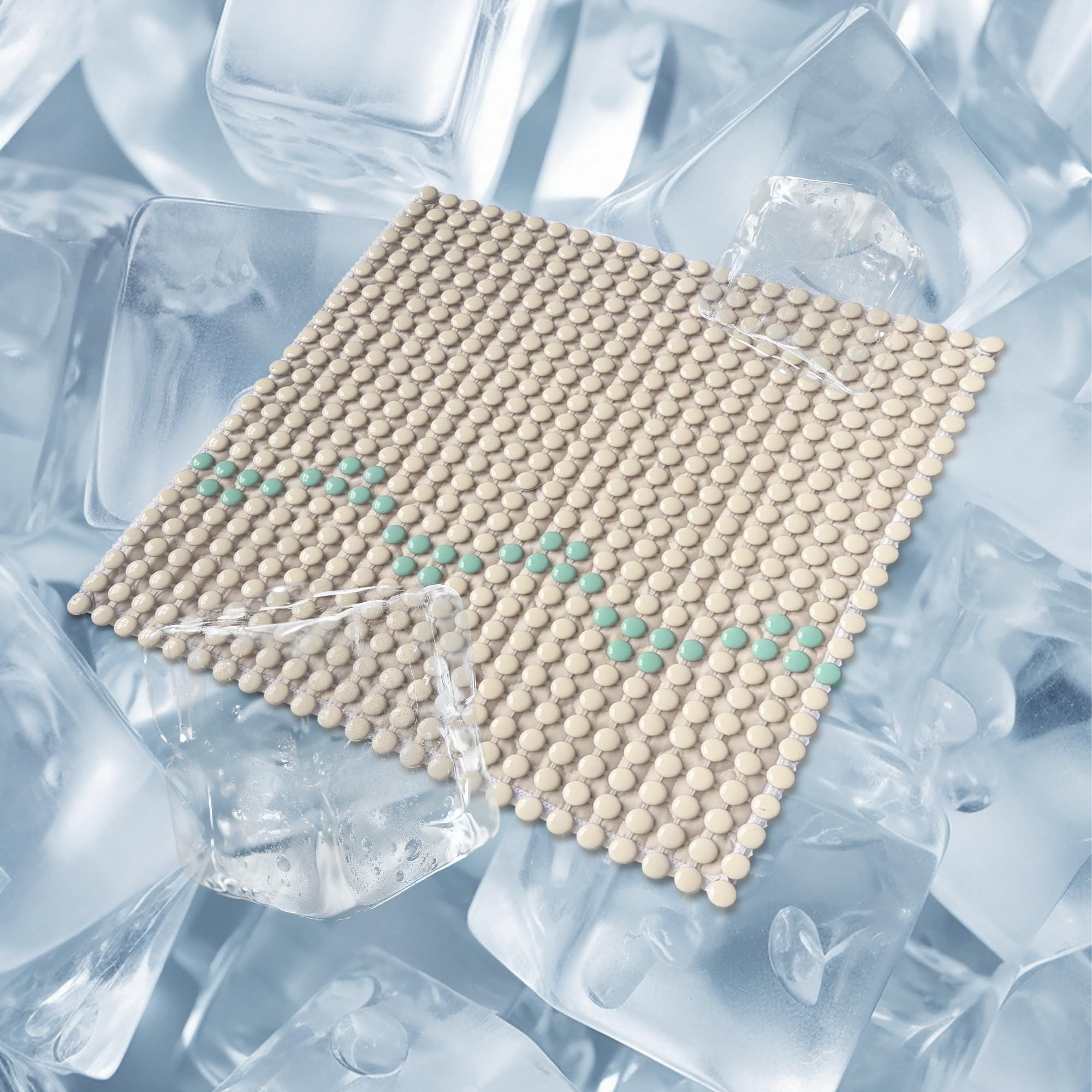 HOMREST Ceramic Seat Cushion for Back Pain Bead Seat Pad Mat Comfy Extreme Cooling Summer Massage Seat Cushions for Cars,Home Office Desk Chairs(Beige