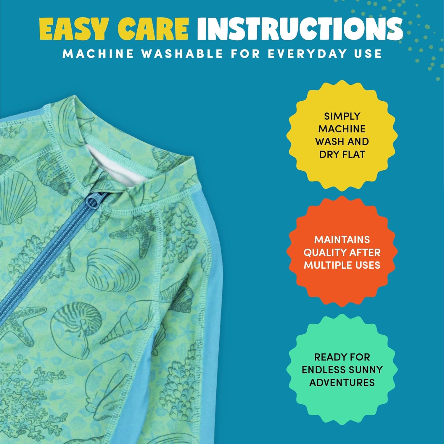 SwimZip Girls' Long-Sleeve UPF 50+ Swimsuit for Baby, Toddler, & Little Girls - Image 3