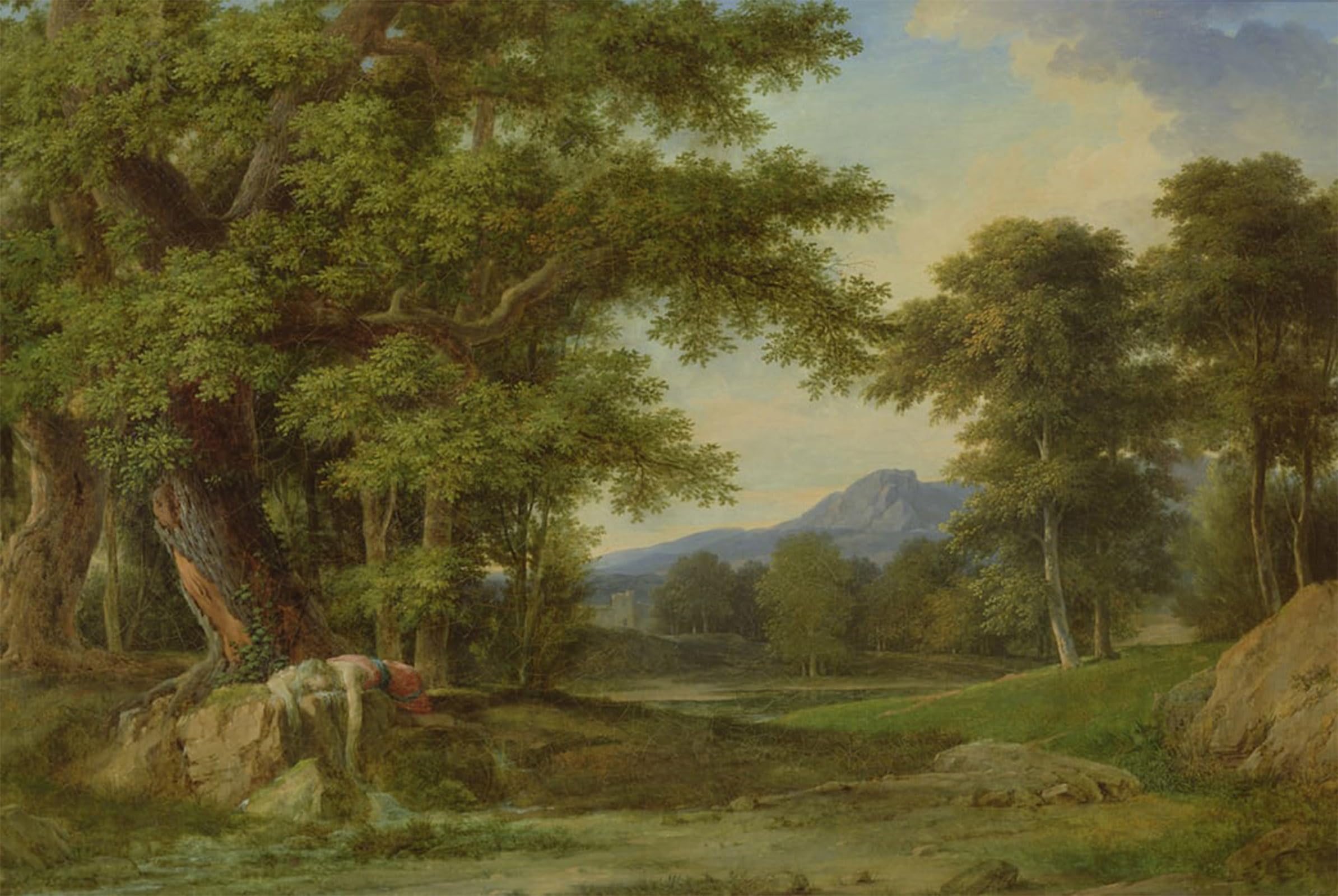 POSTERIIk Famous Modern Artwork Art Mural Biblys Turning Into a Spring by Pierre Henri De Valenciennes Oil Paintings Pictures for Home Decor 60x90cm