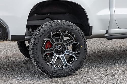 Miniatura 13 de Rough Country Eliminación de solapa de barro para Chevy Silverado 1500 (2019-2026) - ABS de triple mezcla resistente, fácil de instalar, incluye