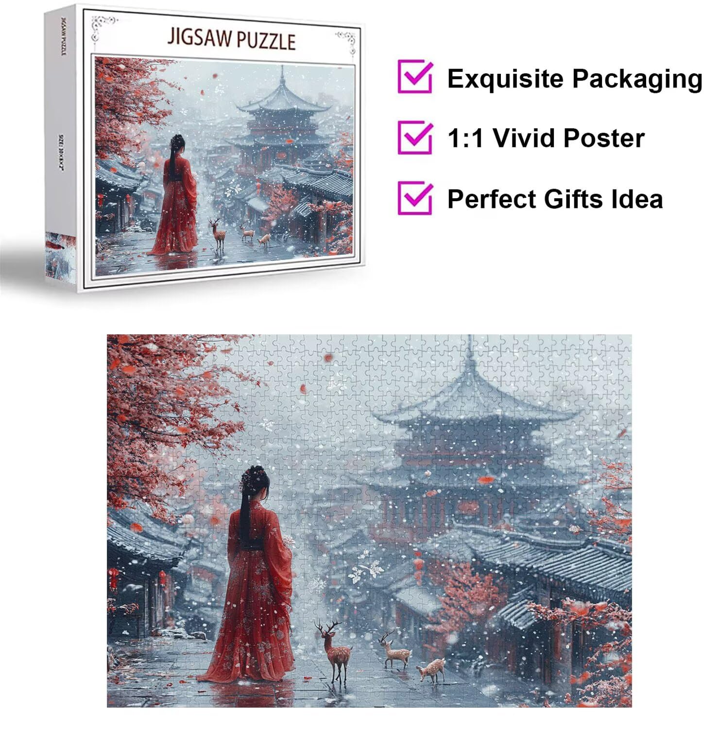 Puzzle 6000 Pezzi Animazione Puzzle Classici per Gioco Familiare, n-114 | Impossibile Puzzles, Intrattenimento Creativo, Rilassamento Intelligence, Regalo per Amore e Amico, Decorazioni Casa, inverno