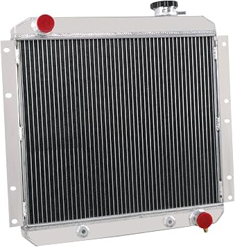 Radiator for 1960-1984 Toyota Land Cruiser FJ40 FJ45 Petrol 3.9L 4.2L AT | 3 Row Core Full Aluminum Radiators, Automotive aftermarket Replacement Engine Cooling Downflow Radiators