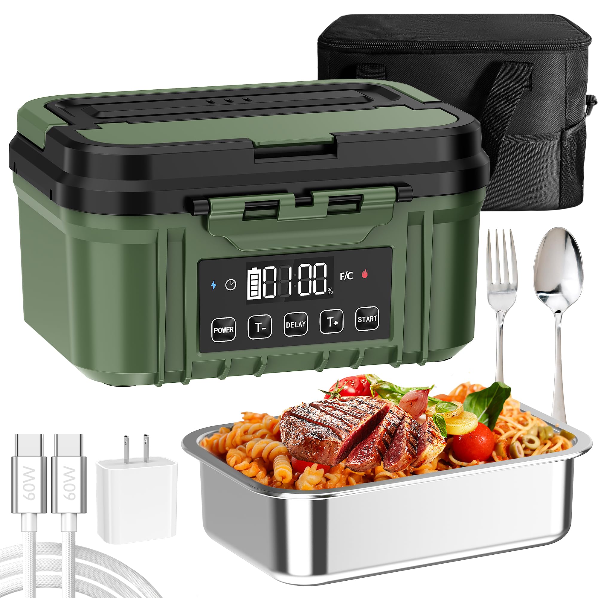 FERVINOW Cordless Electric Lunch Box