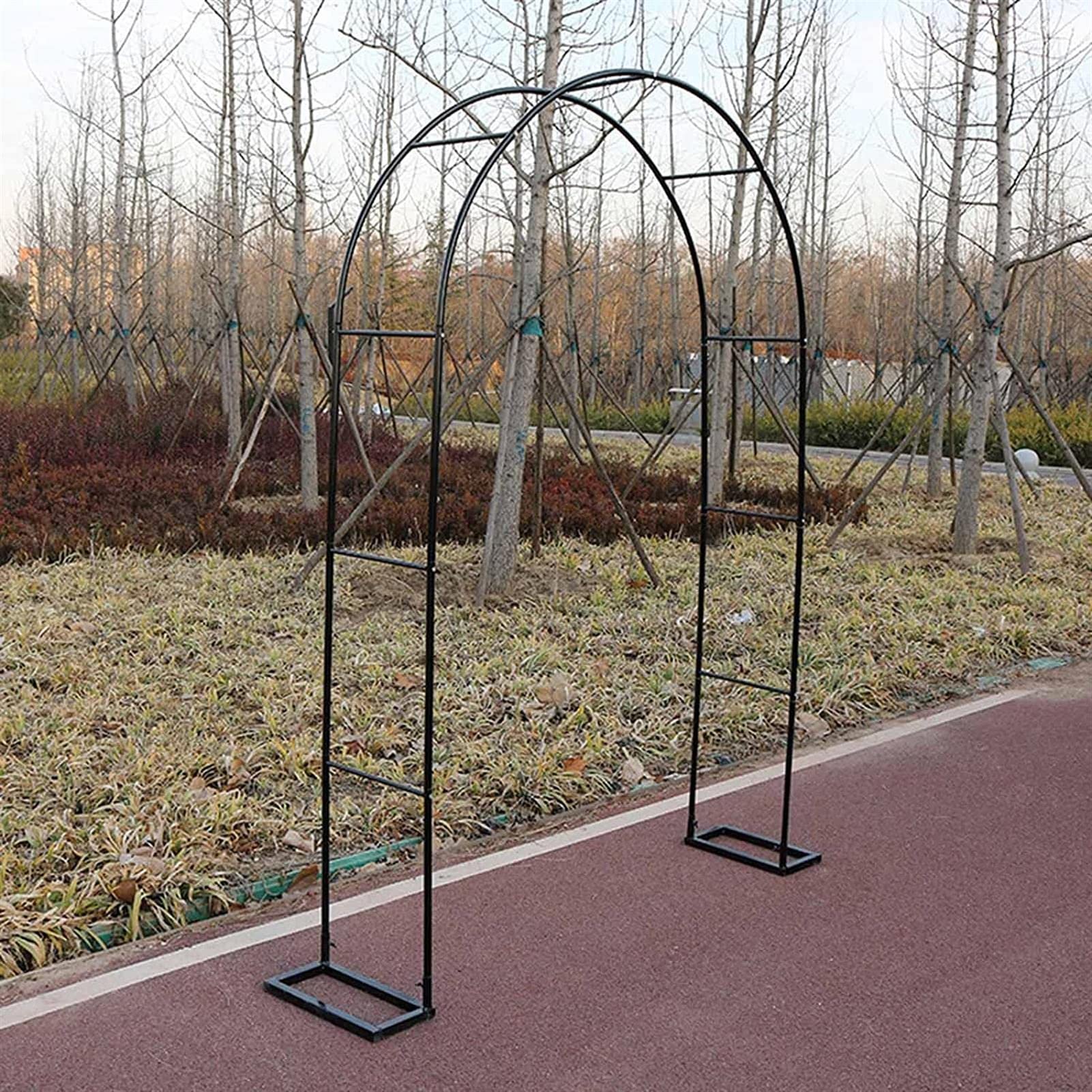 Arco Da Giardino 120x220cm 180x220cm 240x220cm Arco In Metallo Per Rose Rampicanti, Arco Di Nozze Arco Pergolato Da Giardino Con Base, Resistente,240x220x40CM
