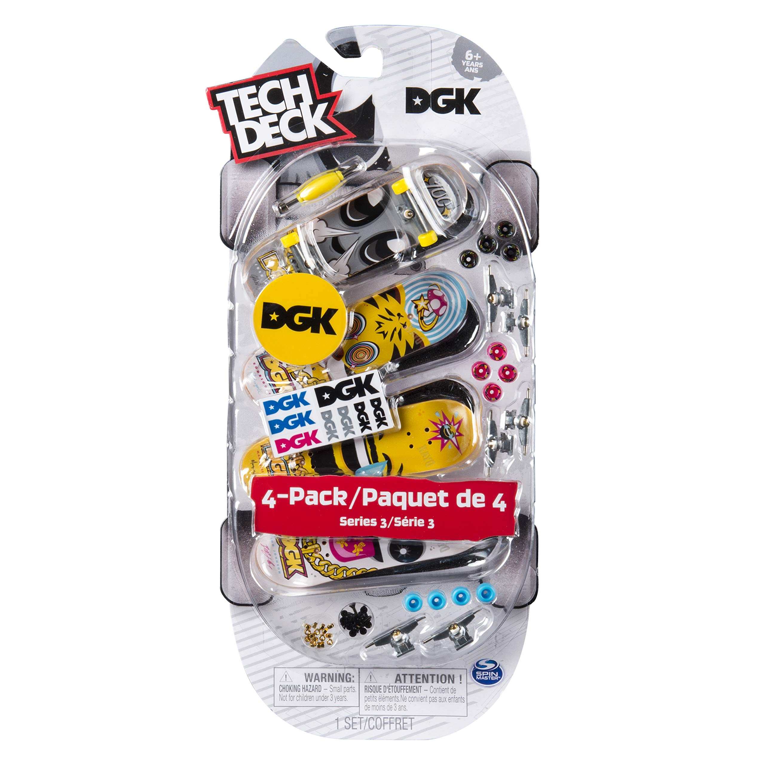 Tech Deck, Giochi Olimpici Parigi 2024, Set da 4 Fingerboard Ultra DLX, Mini Skateboard da Collezione Personalizzabili, Giocattoli per Bambini da 6 Anni in su (pacchetto può variare)