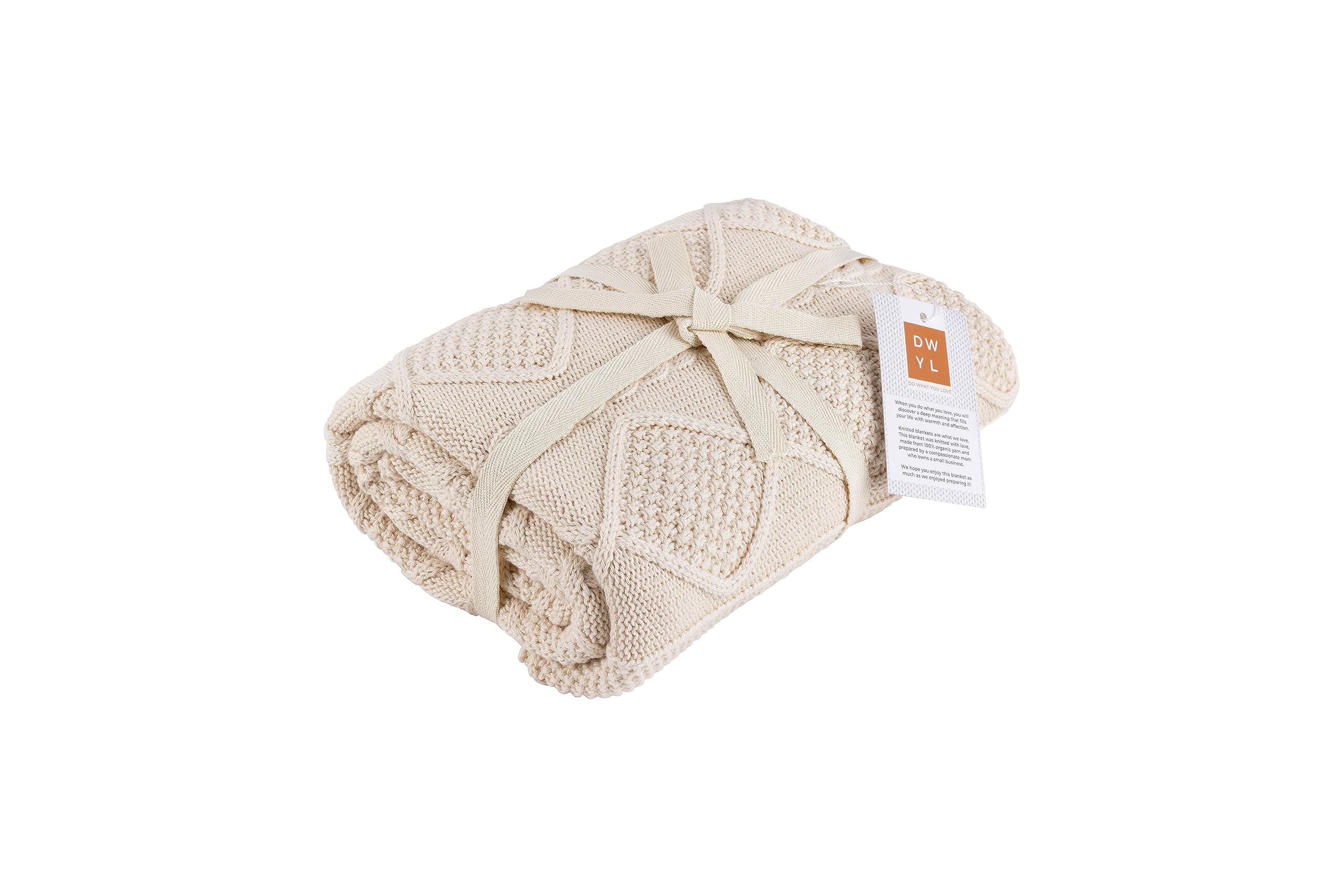 do what you love - Manta de punto para bebé para niñas y niños, suave y acogedora, de algodón orgánico, manta para envolver al bebé, manta para cochecito de bebé, para recién nacidos, bebés, niños
