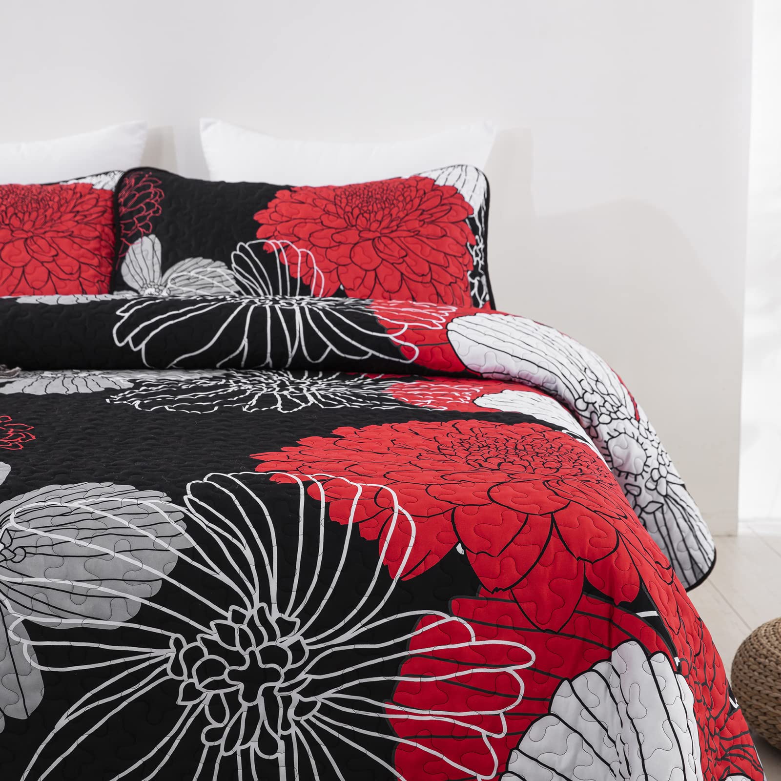 WONGS BEDDING Trapunta King Size Leggera In Microfibra - Copriletto Per Tutte Le Stagioni - Morbido, Traspirante - YS01AC090511K3U-A - 3
