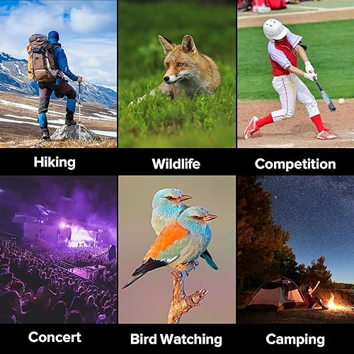 Miniatura 6 de Gosky Monocular HD de 12 x 50 para adultos con adaptador de teléfono, IPX6, impermeable, a prueba de golpes, telescopio monocular para vida