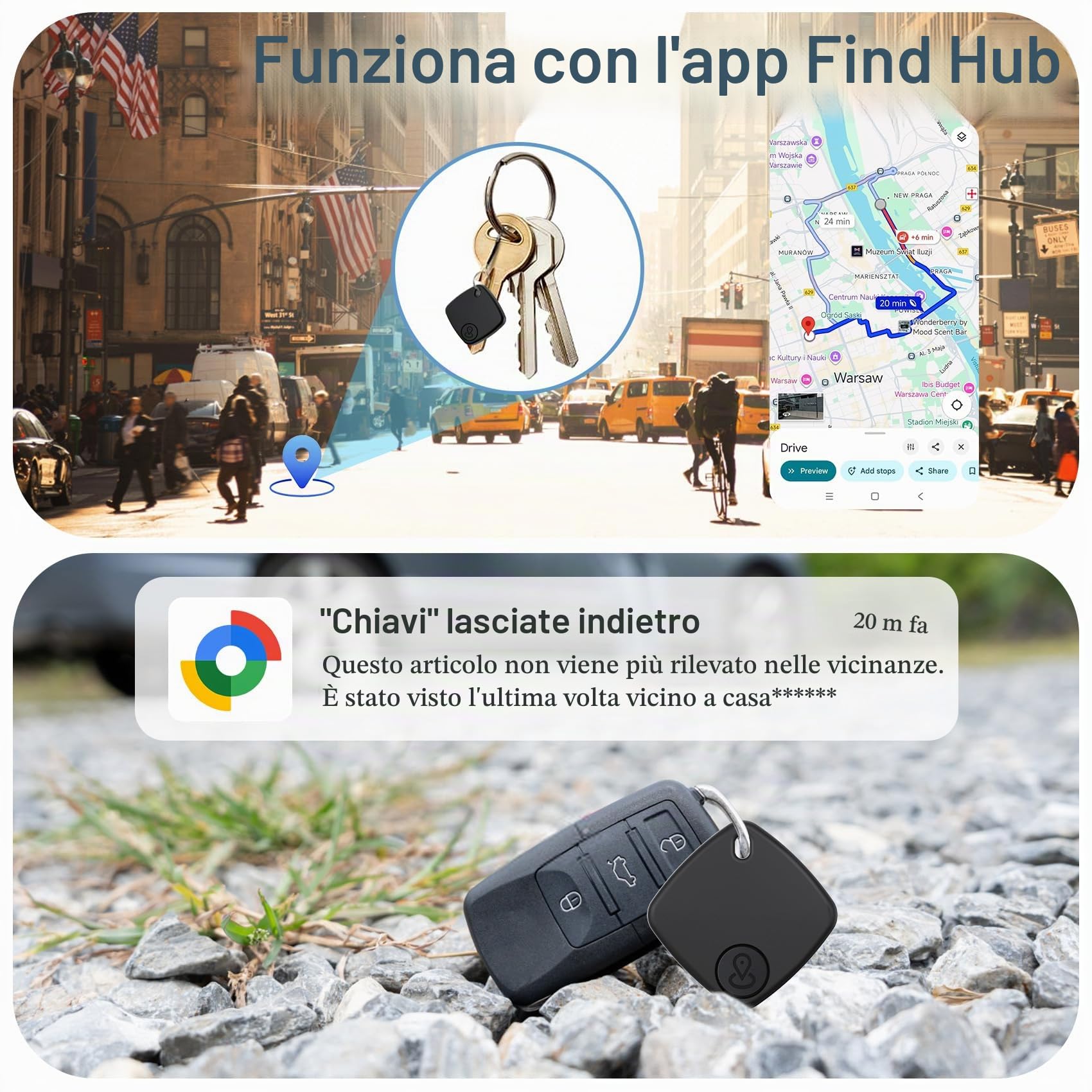 uootem Air Tracker Android · 4 Pezzi Bluetooth Smart Tag — immagine 3 di 16