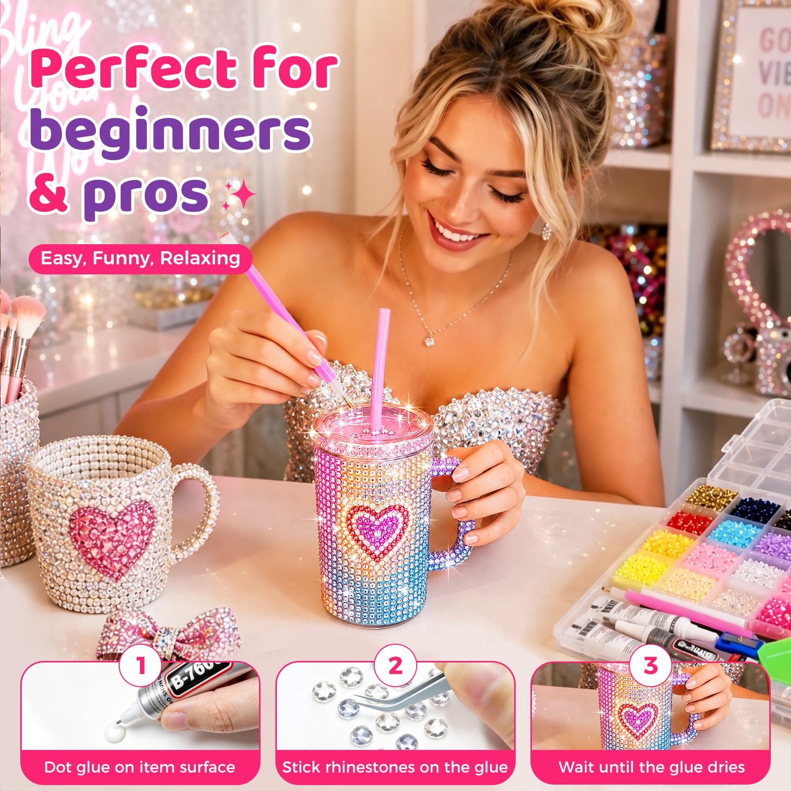 45,000 Rhinestones Bedazzling Kit - Sparkle Your Crafts! -8 45,000 Rhinestones Bedazzling Kit - Sparkle Your Crafts! -8