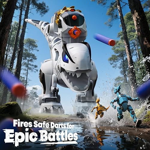 Miniatura 3 de Ruko 8809 Robot de dinosaurio de control remoto juguetes para niños, grandes juguetes recargables, STEM programable interactivo con efectos de