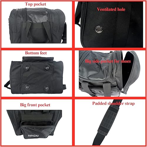 Miniatura 5 de Bolsa de bolos para bola individual  Bolsa de mano de una sola bola con soporte acolchado para bolas  Se adapta a un solo par de zapatos de bolos