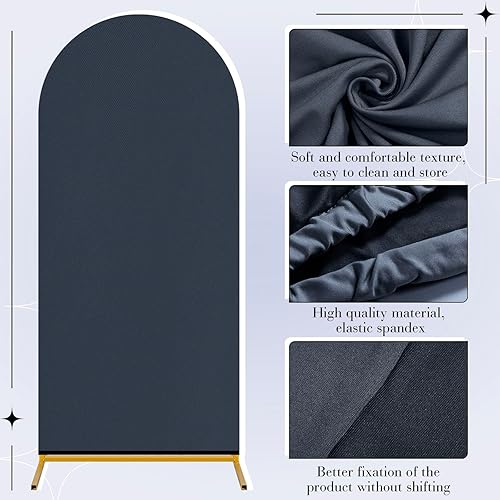 Miniatura 3 de SmoothNovelty 3 piezas de telón de fondo de arco de boda de 4 pies5 pies6 pies de elastano cubierta de arco cubierta de arco ajustable para