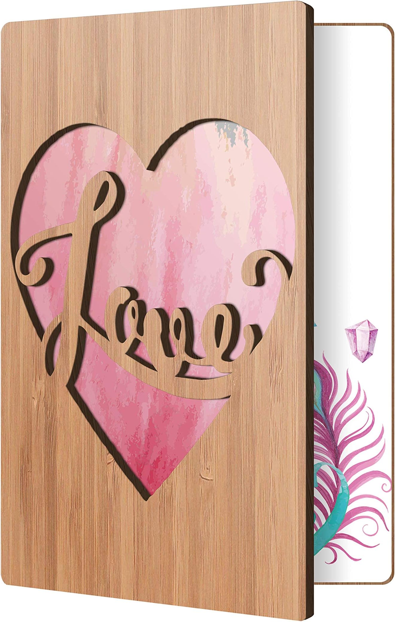 HeartSpace | Love & Anniversary Card | Handmade Sustainable Love Cards | Happy Anniversary Cards for Wife, Husband, Girlfriend, Her, Him | Unique & Memorable Keepsake | Groovy Heart