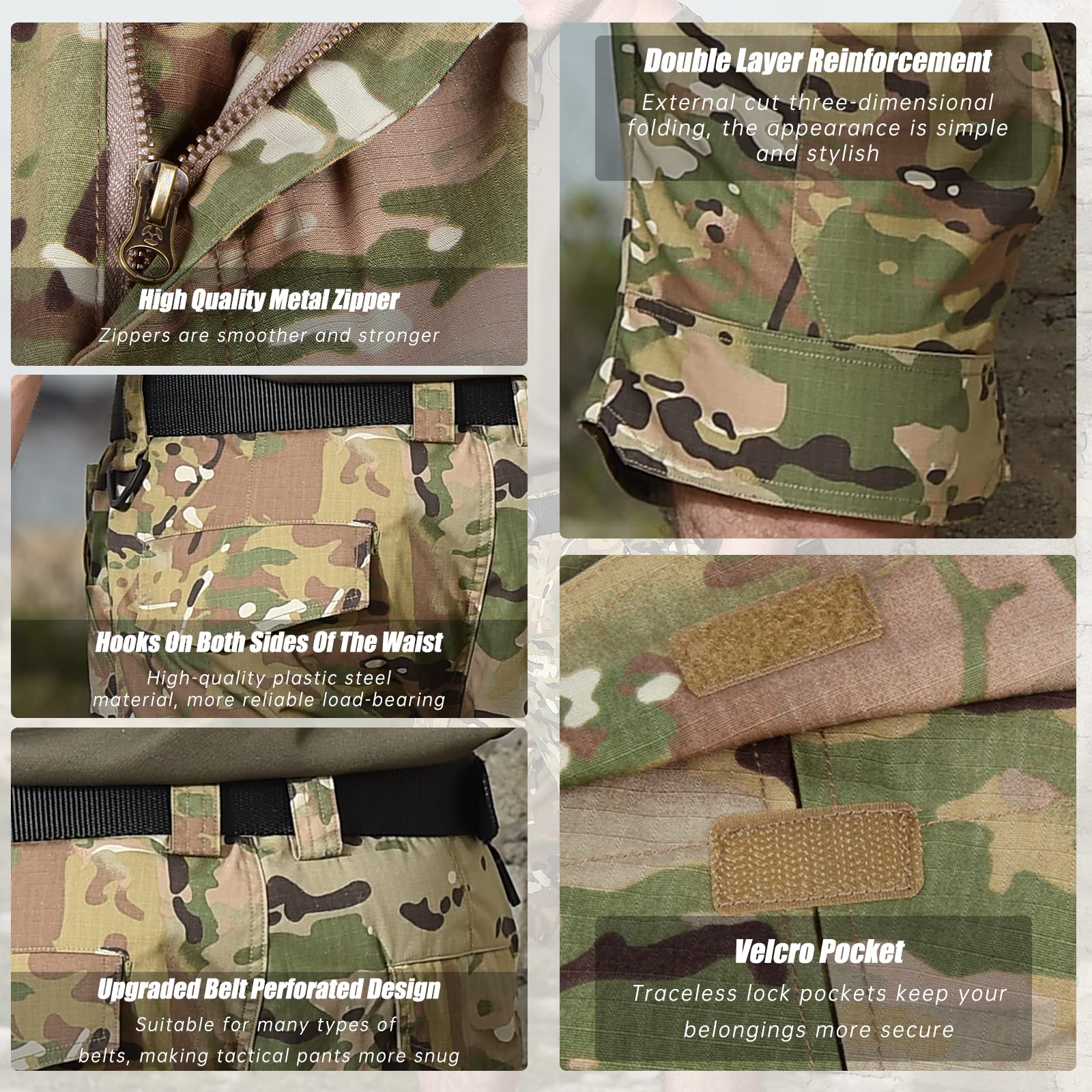 BWBIKE Pantalones Cortos Tácticos de Carga Pantalones para Exteriores para Hombres Pantalones Cortos de Entrenamiento de Verano Pantalones Militares para Fanáticos del Ejército (Sin Cinturón)