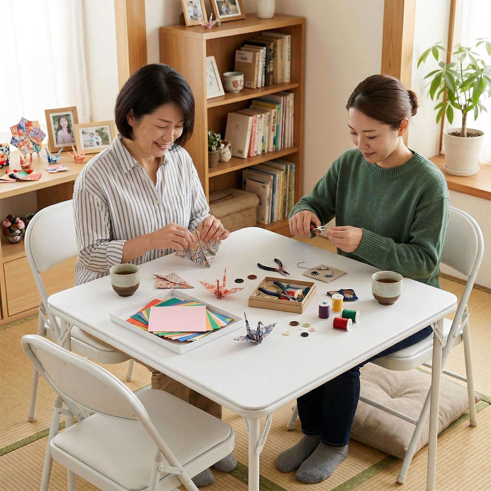 Amazon.co.jp: TAO ONE 折りたたみテーブル 麻雀卓 80×80cm 正方形