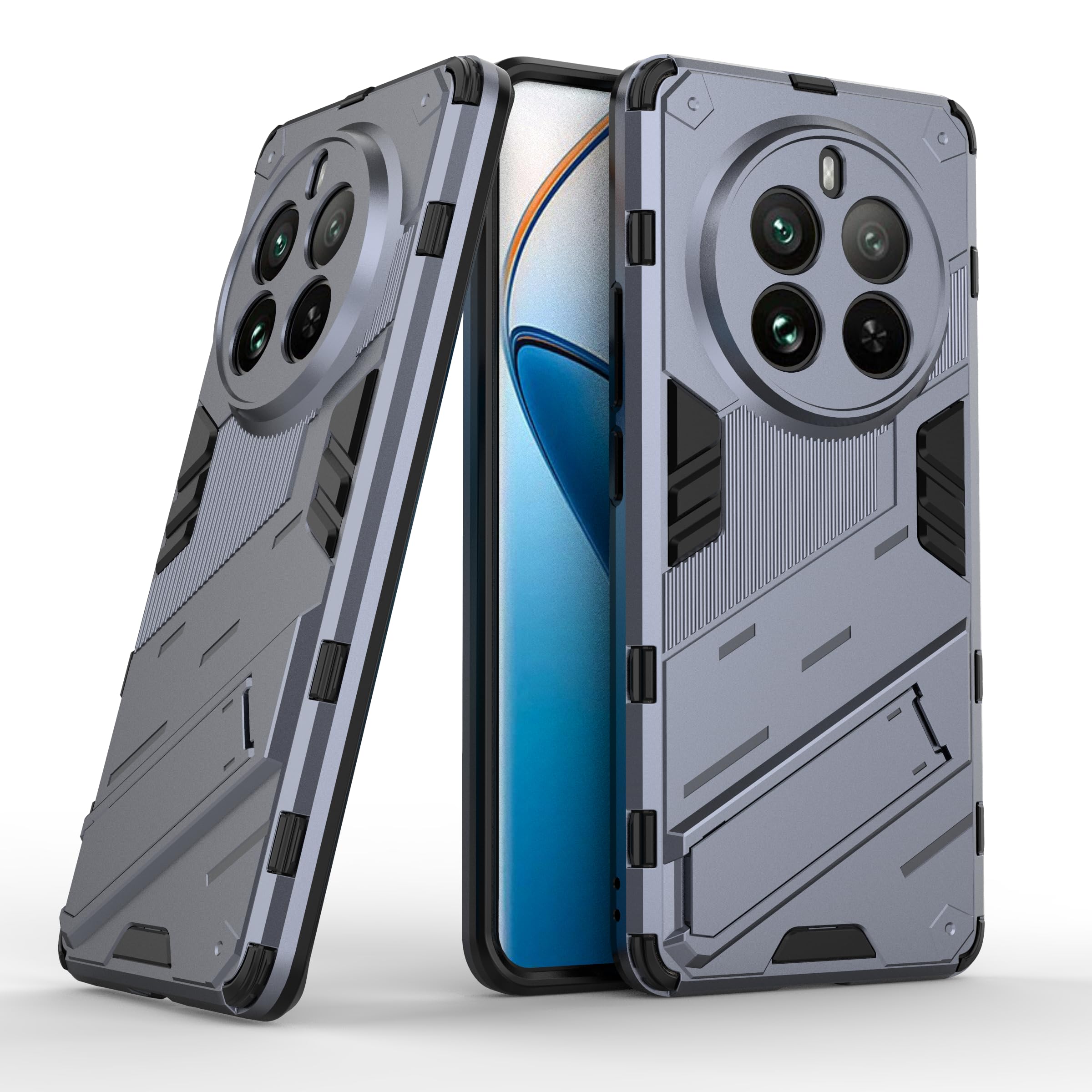 Mobile Mart Plastic Shock Proof & Kickstand With Camera Protection Hybrid Back Cover Case For Realme 12 Pro 5G,Realme 12 Pro Plus 5G-(Gray) (B0D33M6JVS) Amazon Price History, Amazon Price Tracker