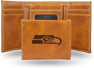 NFL Rico Industries Laser Engraved Trifold Wallet, Seattle Seahawks