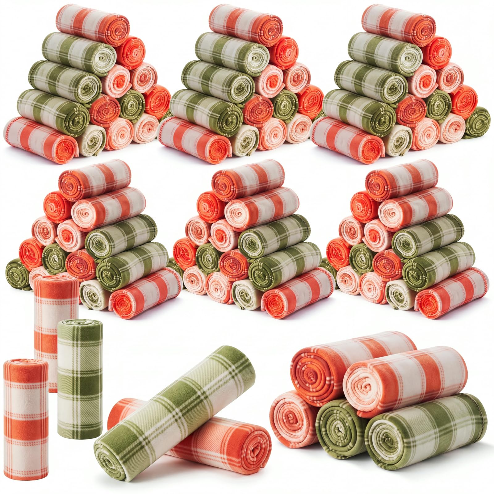 Photo 1 of Fanfanwin Fall Plaid Throw Blankets (96 Pcs, 60" x 50")