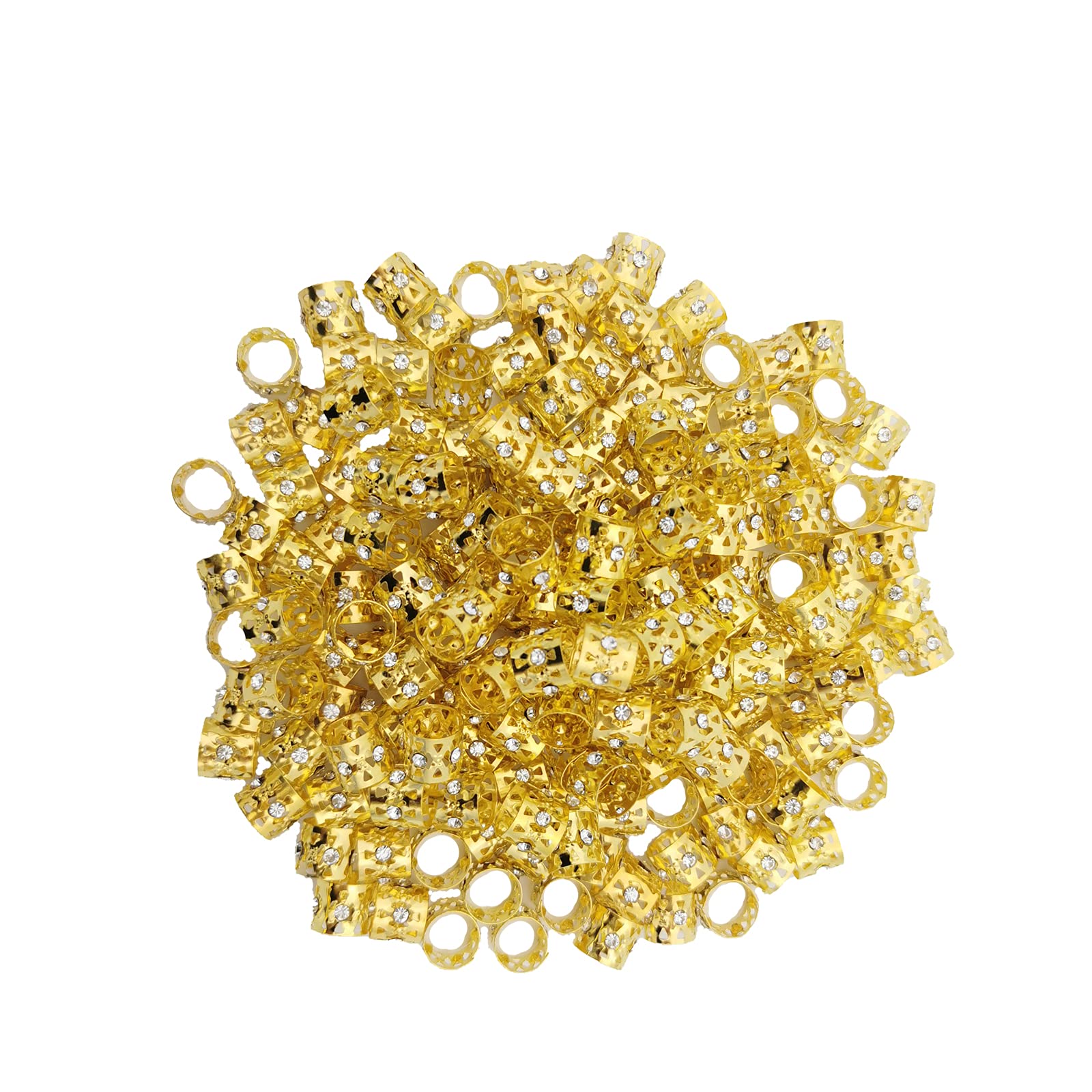 50 pezzi di Dreadlock Accessori per Capelli in oro Anelli per capelli in regolabili Trecce Decorative in Ferro Decorazione di Barba e Capelli Intrecciare 100 pezzi mini elastici