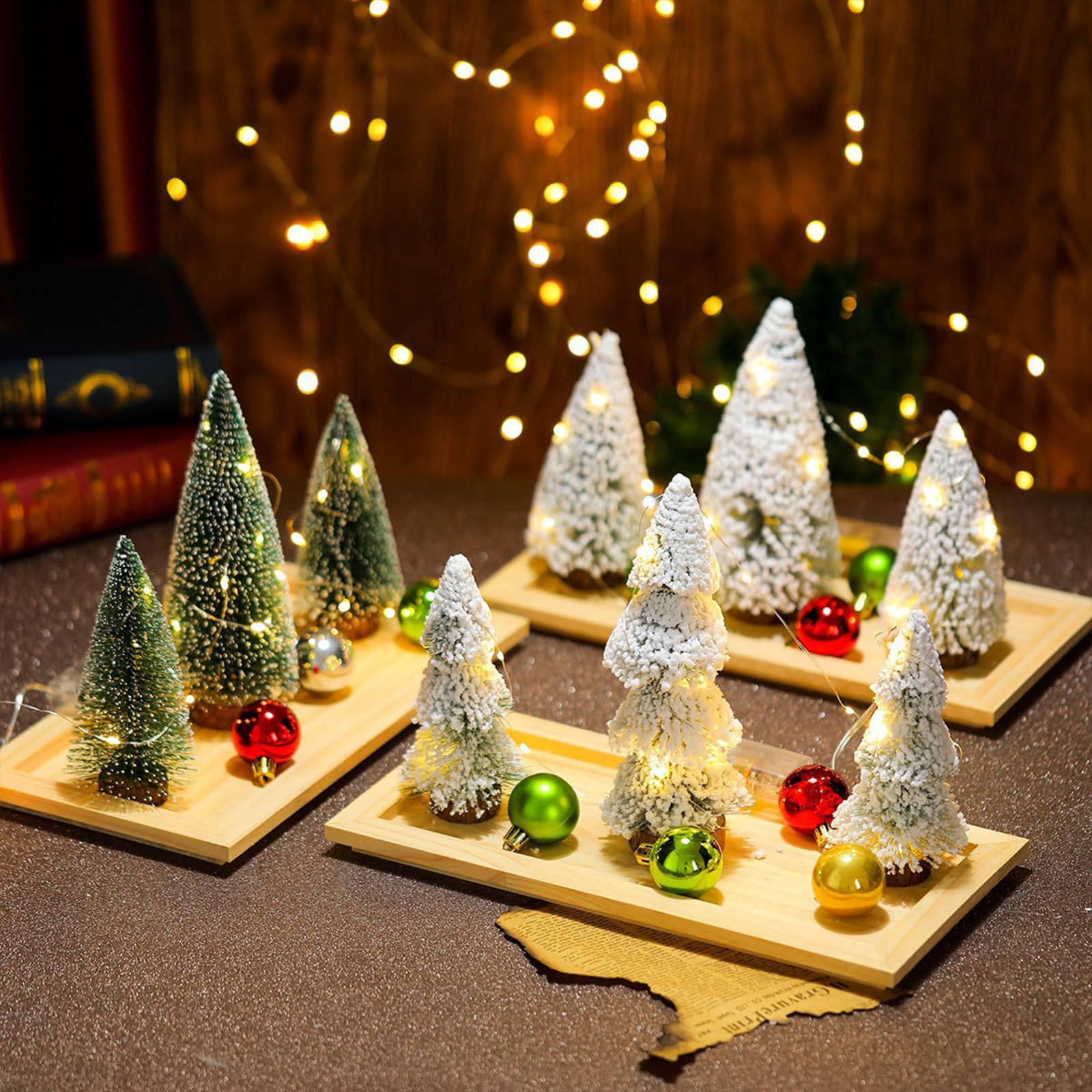 * mini christmas tree ୨୧ * 小さなクリスマスツリー Amazon.com: 30Pcs Mini Christmas Tree Decor, Artificial Christmas