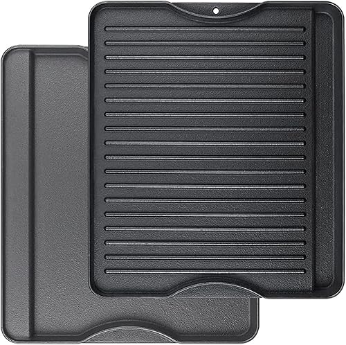 Miniatura 76 de Utheer Plancha reversible de cerámica de aluminio de 16.3 x 13 pulgadas, 50% más ligera, placa de parrilla plana y acanalada antiadherente 2 en 1