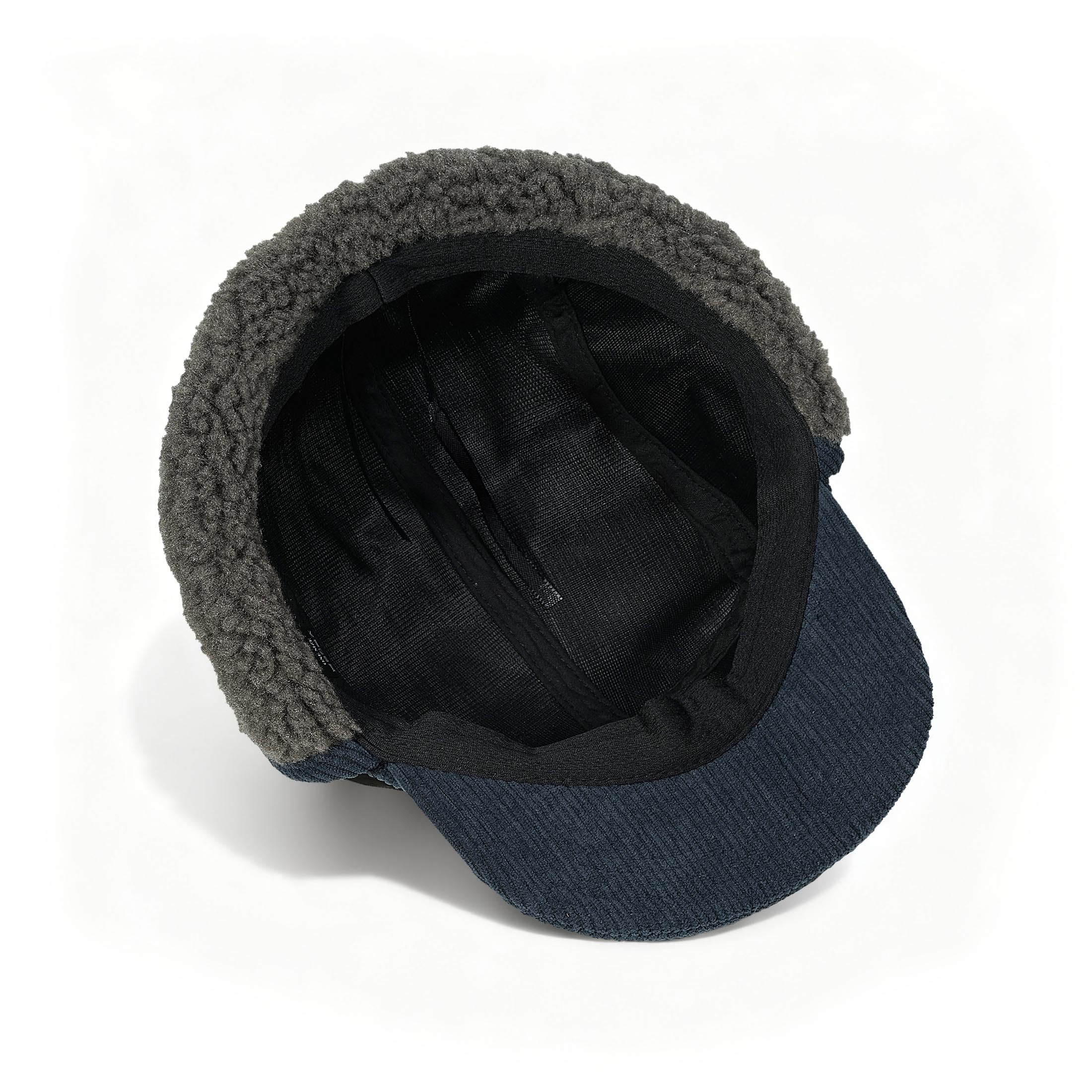 Baseballkappe mit Ohrenklappen, russische Wintermütze, Trappermütze, 5-Panel-Mütze kurzem Schirm, Jagd- und Skimütze