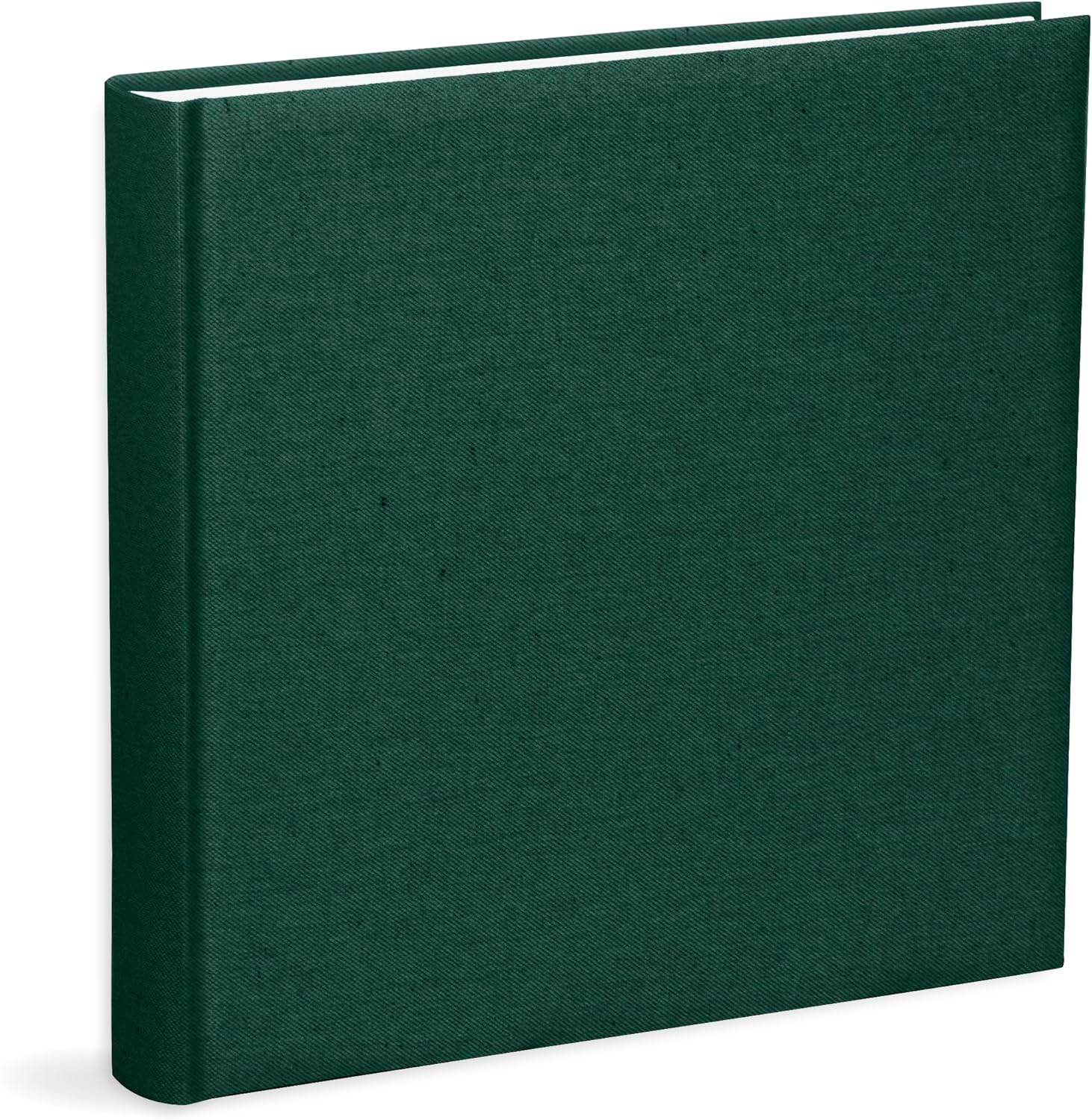 Photo Album 31 x 31 cm Green Cotton Fabric Cover, 80 Pages with Tissue