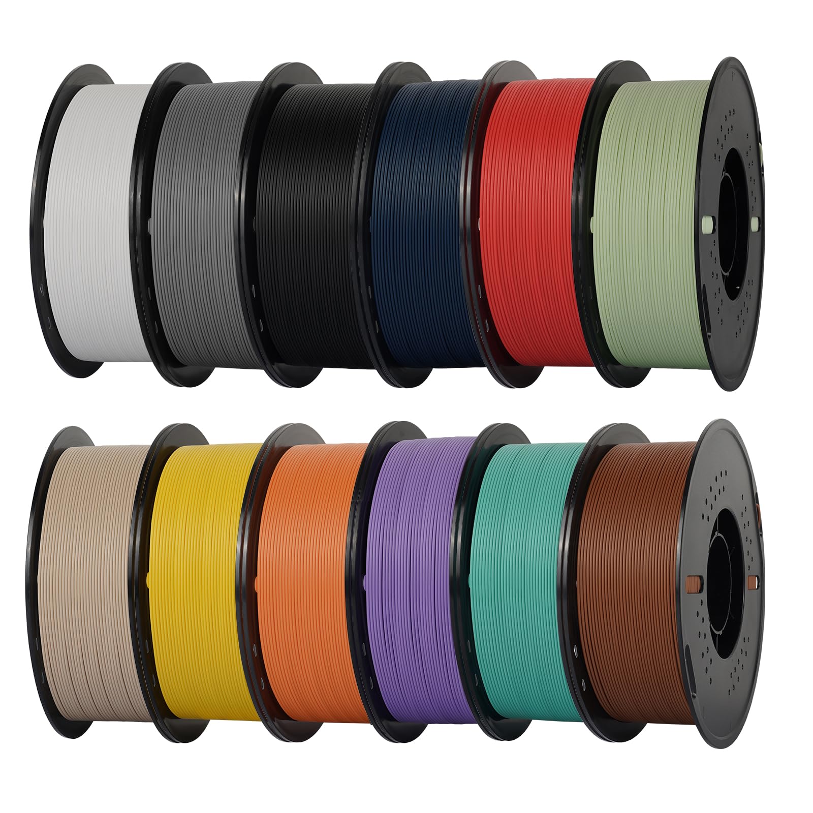 Kingroon Matte PLA Filament Bundle 12 Rolls