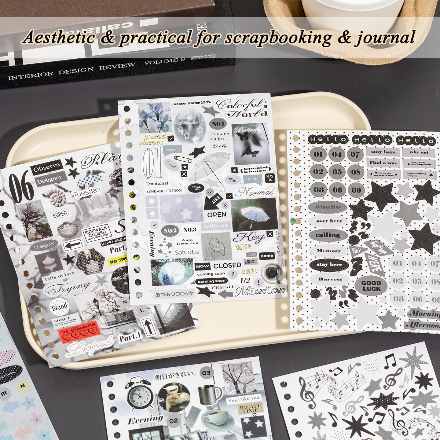 All-in-One Various Theme Journal Sticker Book for Scrapbook,Diary&Planner