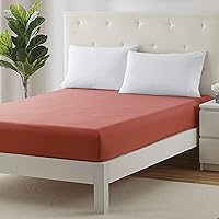 Vista 15 de Clara Clark Sábana bajera, bolsillo extra profundo para colchón profundo, solo sábana bajera suave de lujo, tamaño Queen, color marrón chocolate