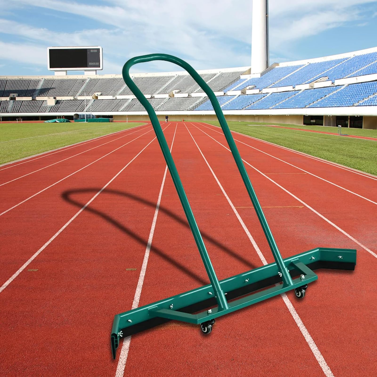 Escobilla Profesional para canchas de Tenis, Rodillo secador para canchas de Tenis con Ruedas/Rodillo secador para canchas de Pickleball para Suelos de baldosas, hormigón o césped, Verde