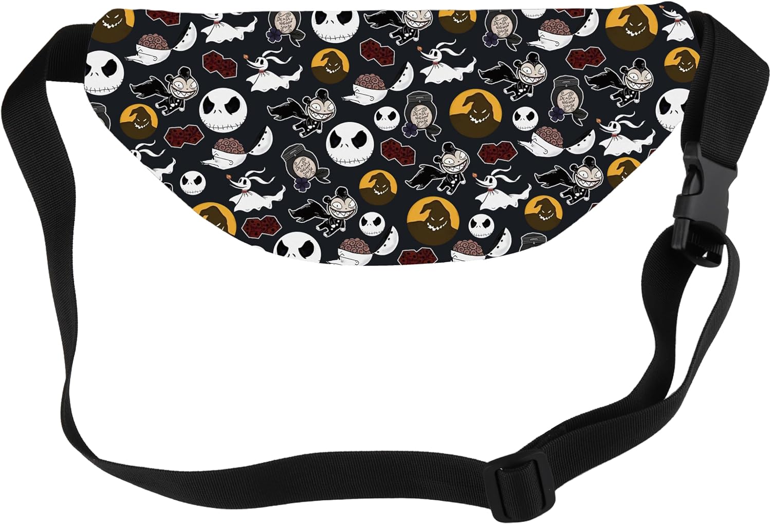 CMNIM Jack And Sally Fanny Pack Horror Movie Gifts for Fans Zero Dog Gifts Skellington Crossbody Waist Bag Gothic Belt Bag (25625 Before W)