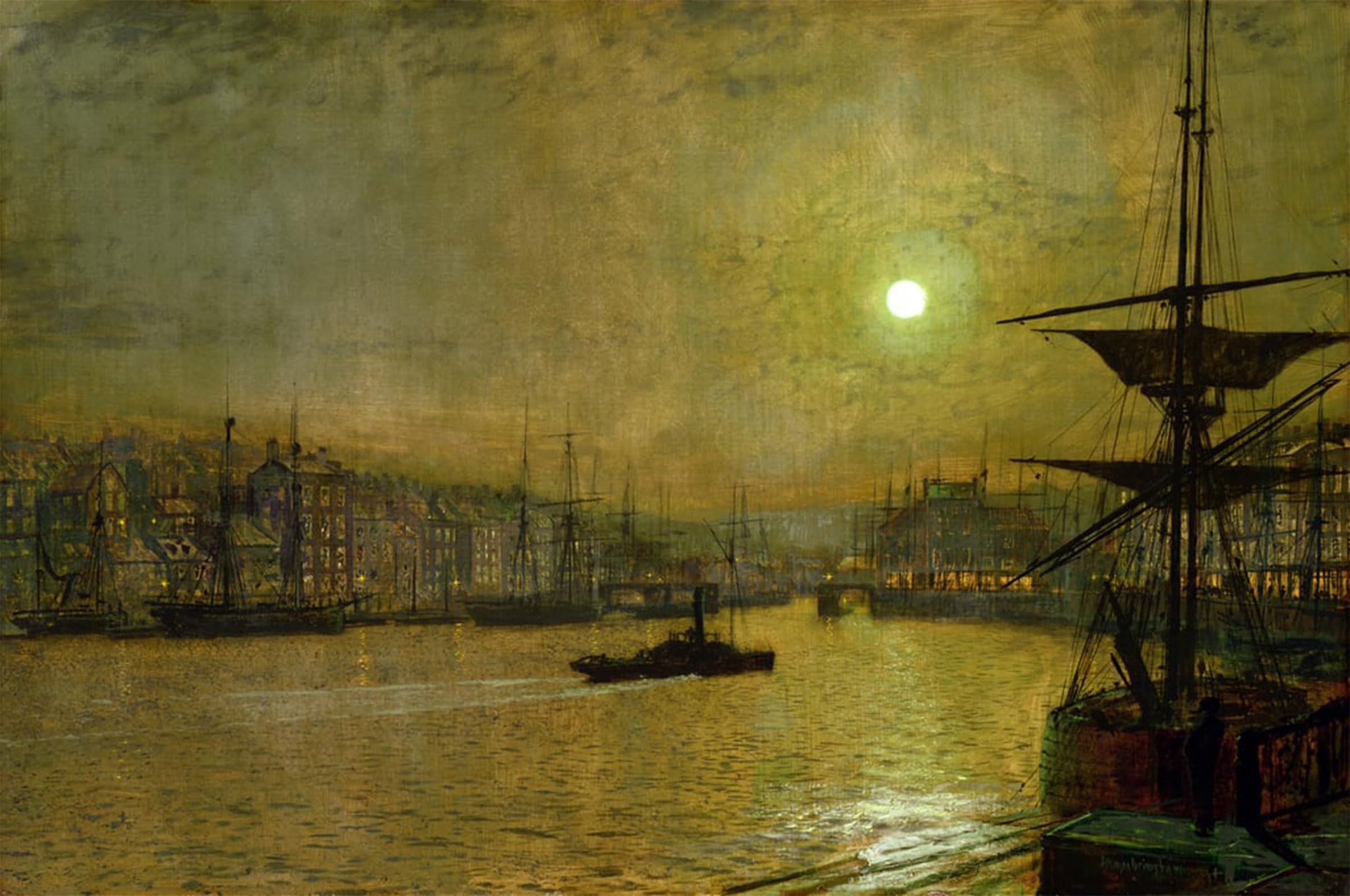 Tableau Whit By de Grimshaw impression sur toile 60x90cm pour déco salon - 5