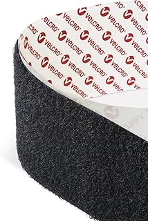 VELCRO Brand - PS14 Self 30mm Wide Adhesive Tape Hook and Loop Sticky Backed Fastener (1m, Black)