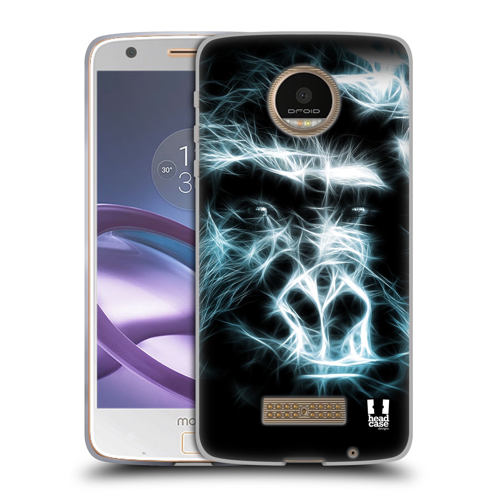 Head Case Designs Gorilla Wildfire Soft Gel Case Compatible With Moto Z Force/Z Force Droid