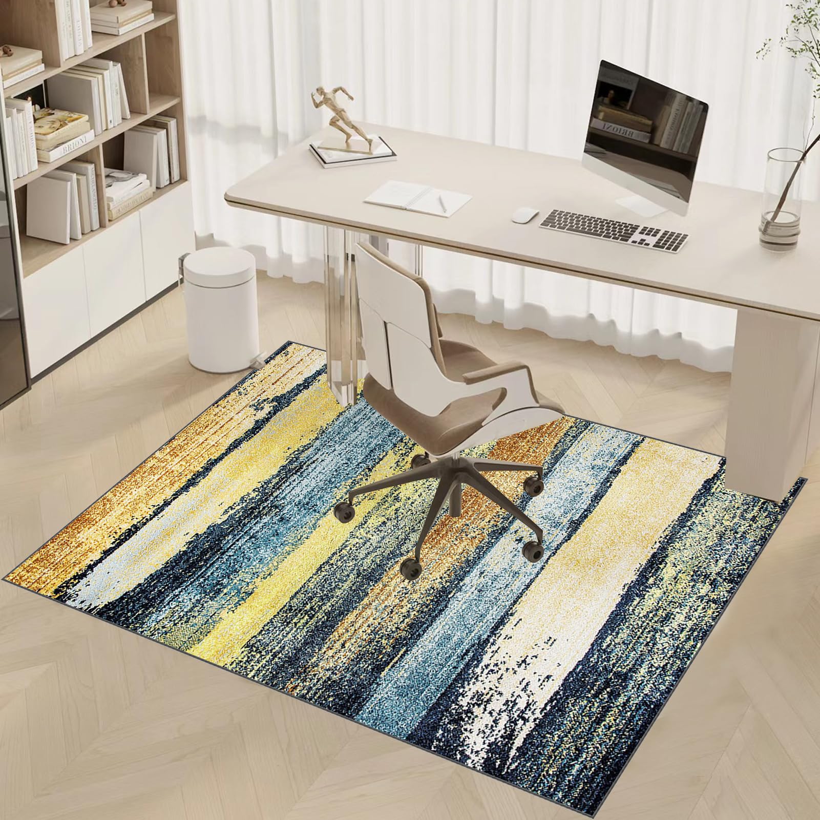 Bodenschutz Gaming-Stuhl-Unterlage Anti-Rutsch | Bodenschutzmatte für Hartböden | Bürostuhl Unterlage Kratzfest 80 x 140 cm | Gaming Bürostuhl Stuhlmatten | Schreibtischstuhl Unterlage für Laminat