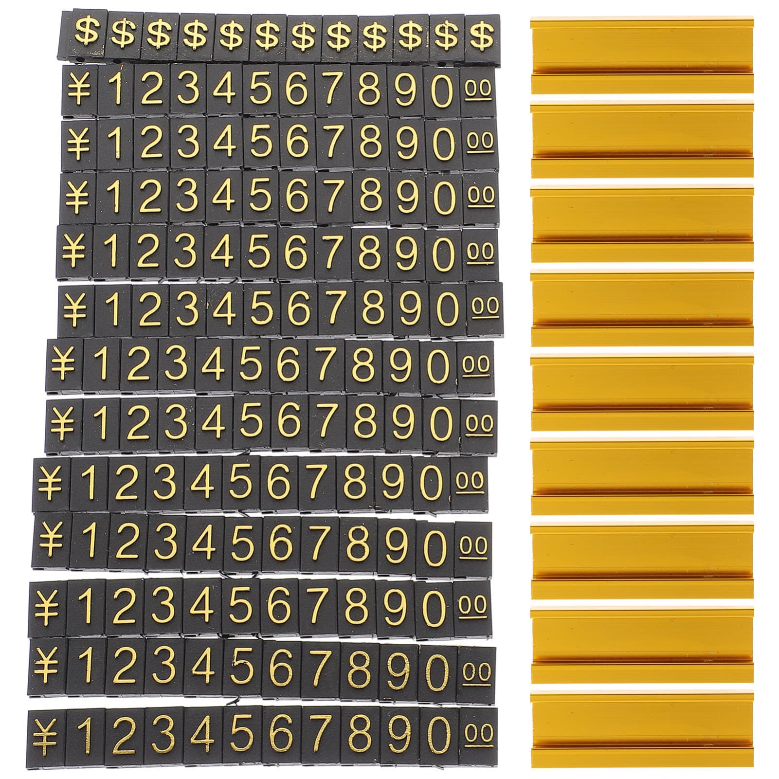 Ciieeo Sturdy Display Signs 12 Sets Aluminum Alloy Background for Retail Stores