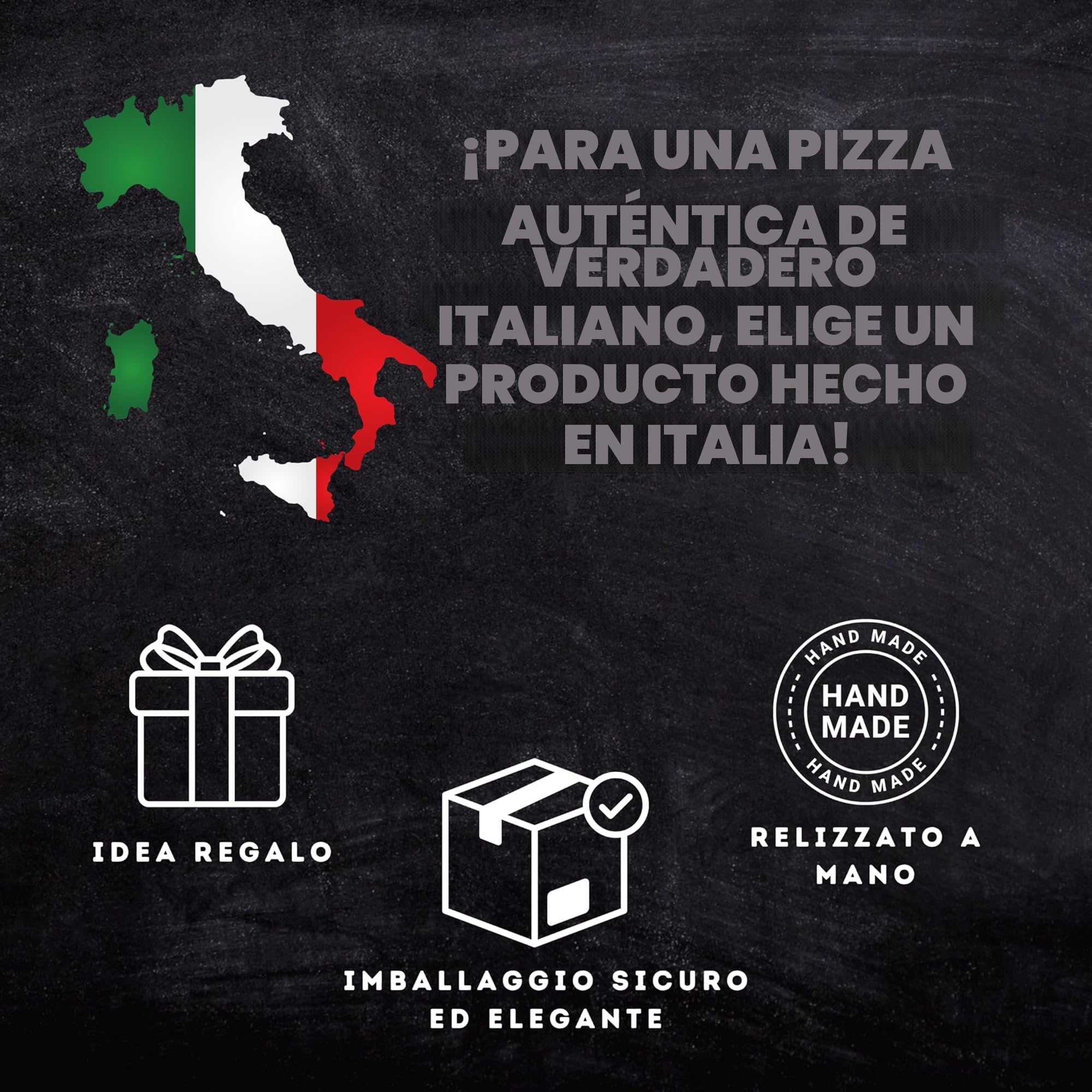 Cuore Lavico - Kit de placa refractaria en piedra volcánica del Etna, ideal para pizza, medidas 39 x 35 2 cm, incluye pala, horno a gas, eléctrico y barbacoa, pan un producto Made in Italy