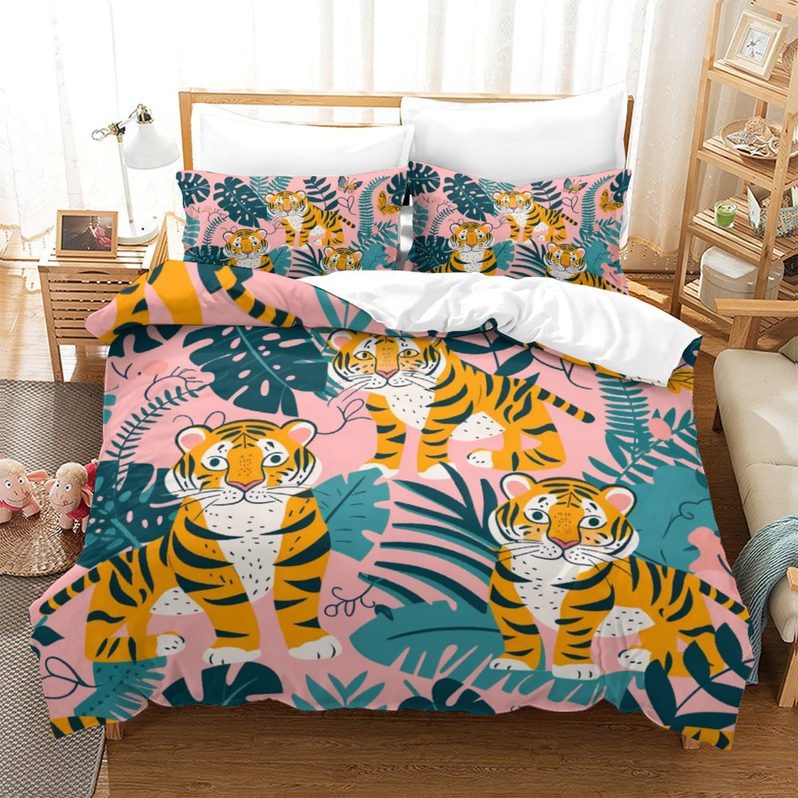 Parure de couette tigre 3D pour transformer votre chambre adulte