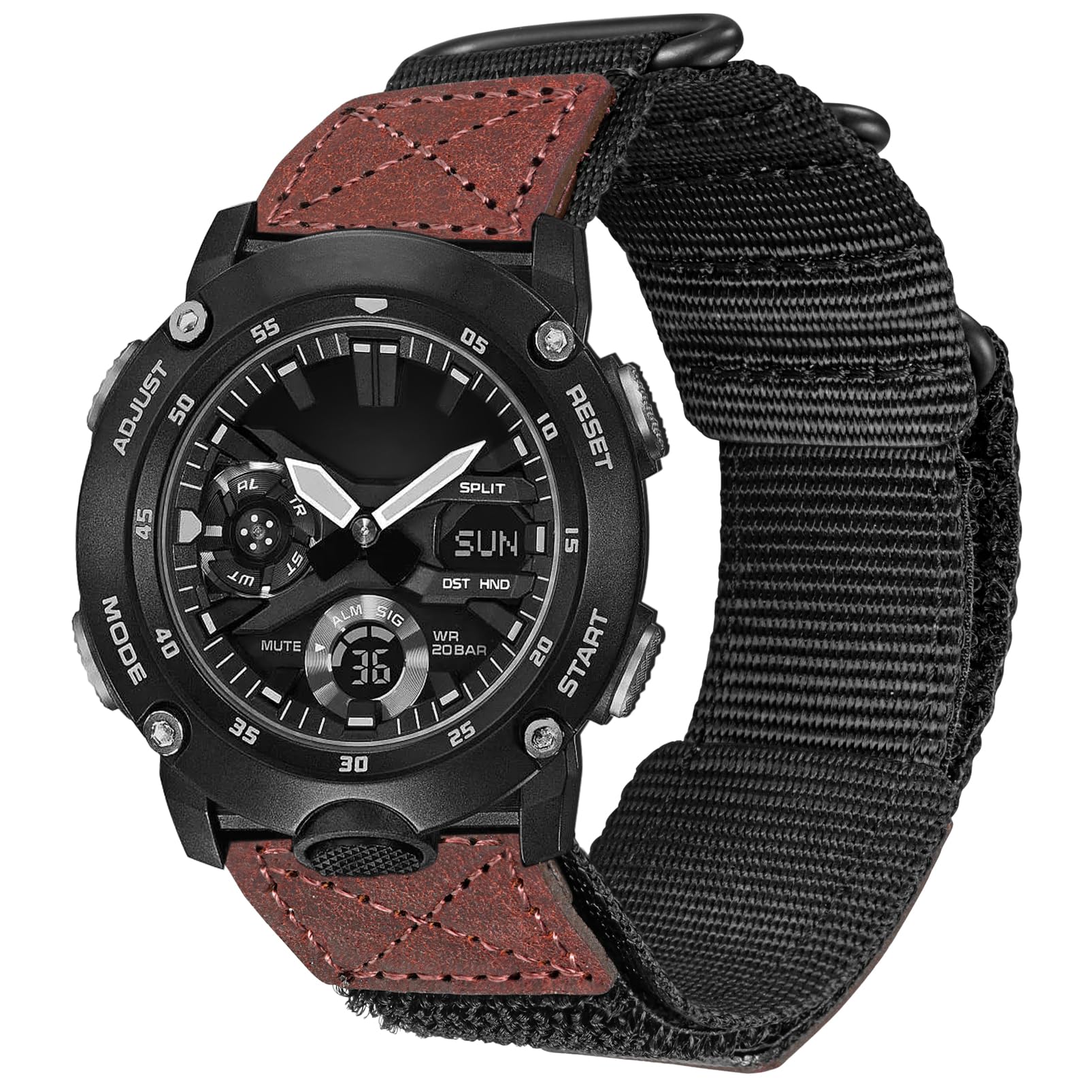 DAVILANE Watch Band Strap for Casio GA2000, Super Rugged Nylon Sports Strap?Band Width : 24mm?