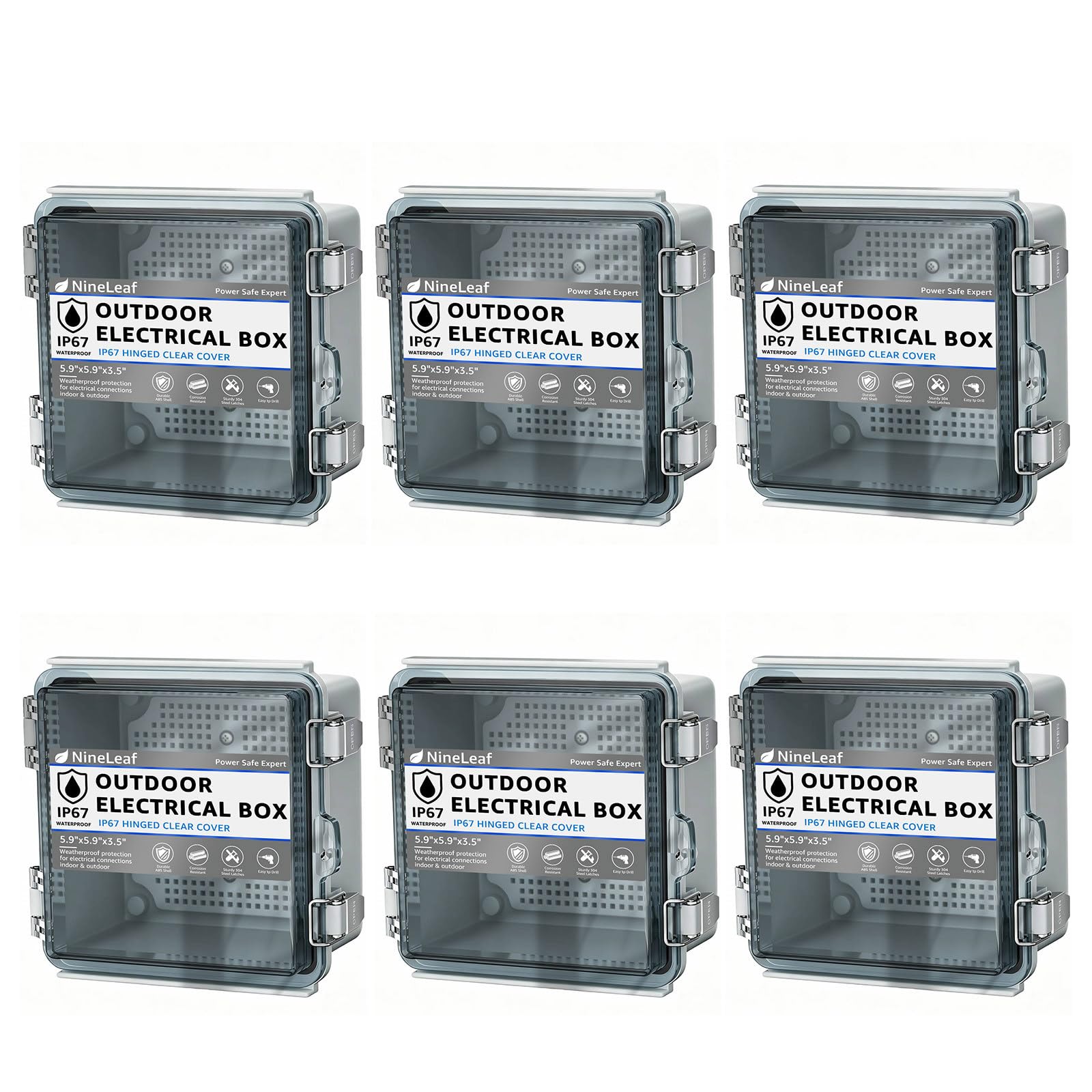 Outdoor Junction Box, IP66 Waterproof Electrical Project ABS Plastic Boxes — Amazon image 23
