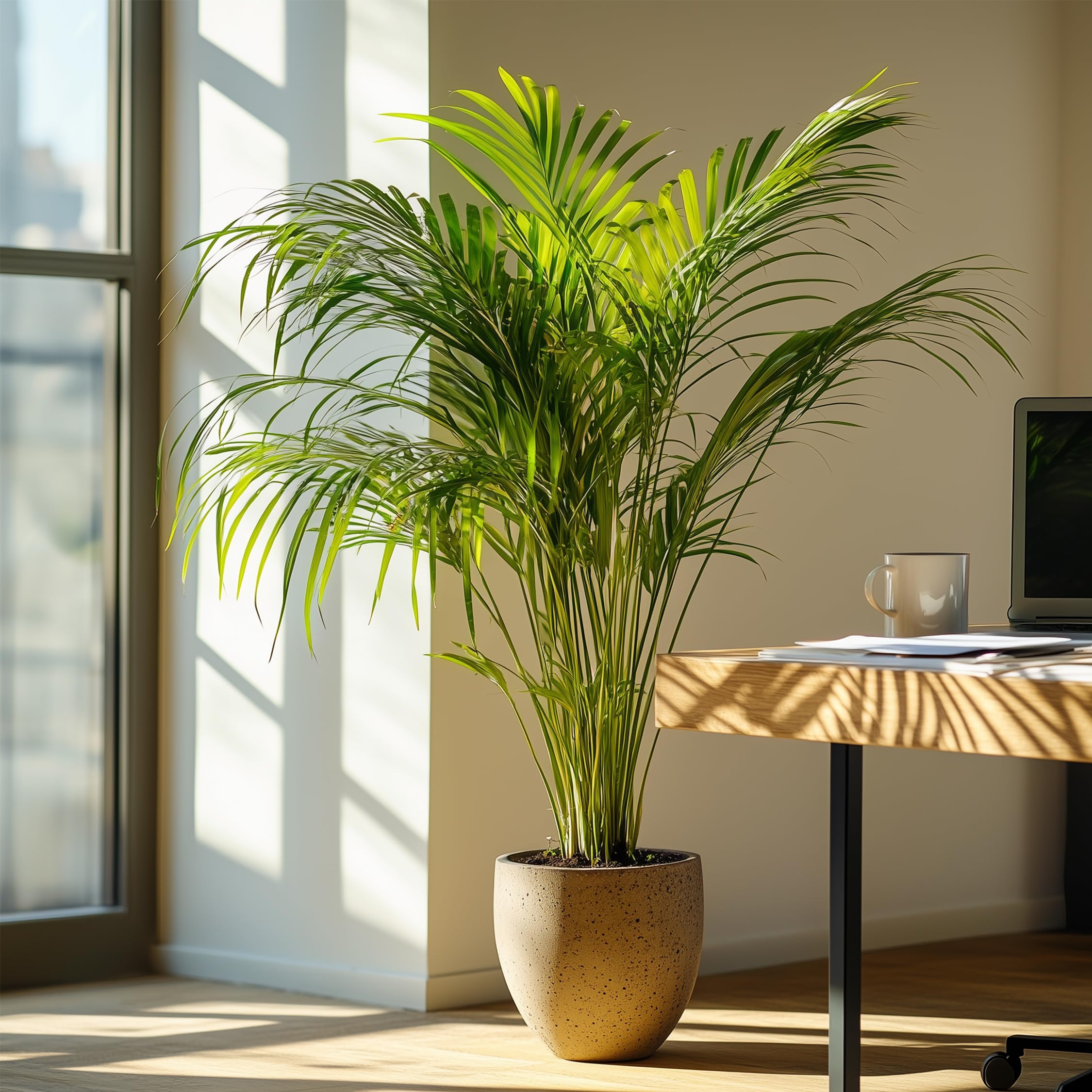 Plant in a Box - Palma Areca - Set di 2 - Dypsis lutescens - Altezza 100-120cm - Vaso 21cm - Pianta d’Oro Tropicale da Interno - Purifica l’Aria e Decora la Casa - Facile da Curare