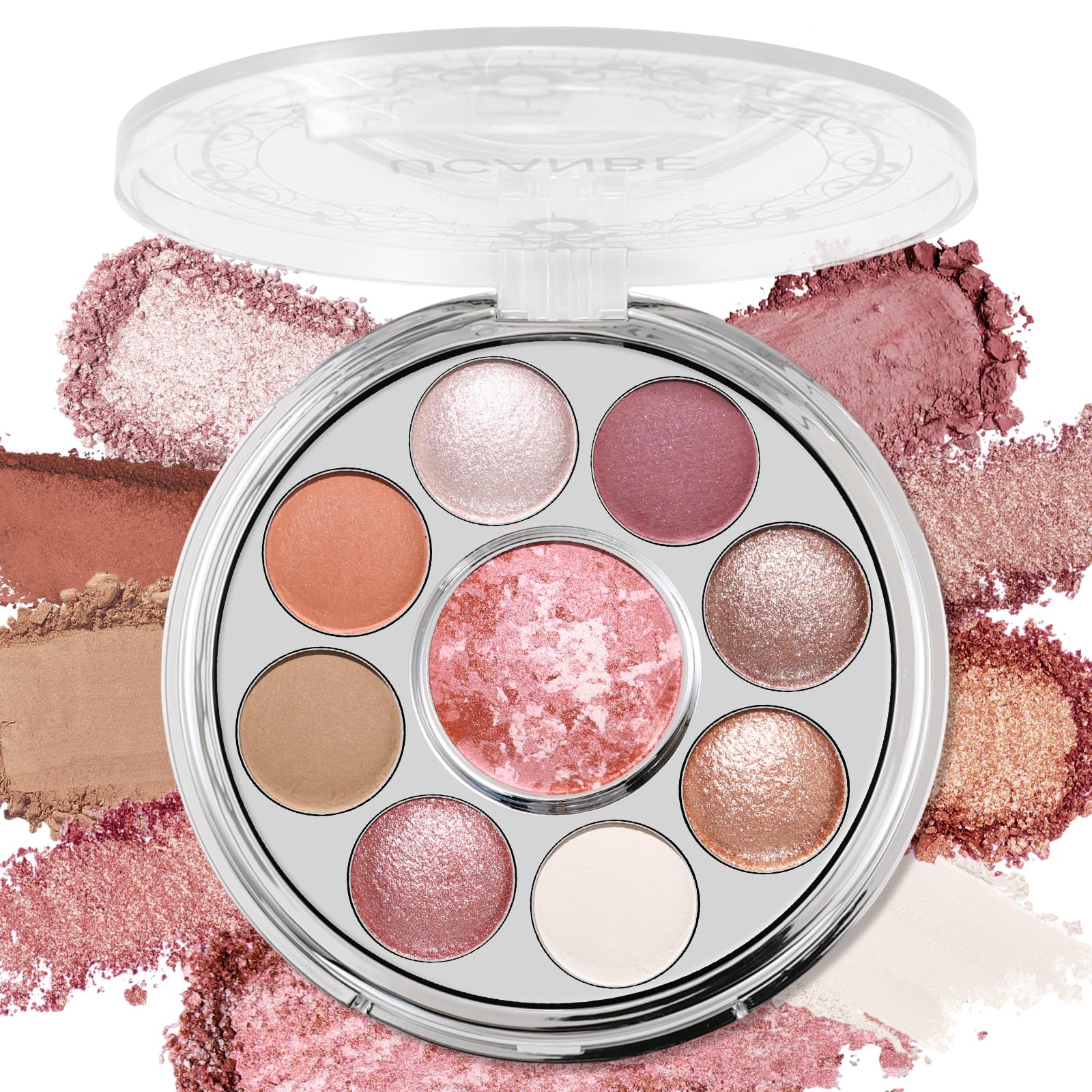 UCANBE Baked Eyeshadow & Blush Palette 02 Whispered Rose