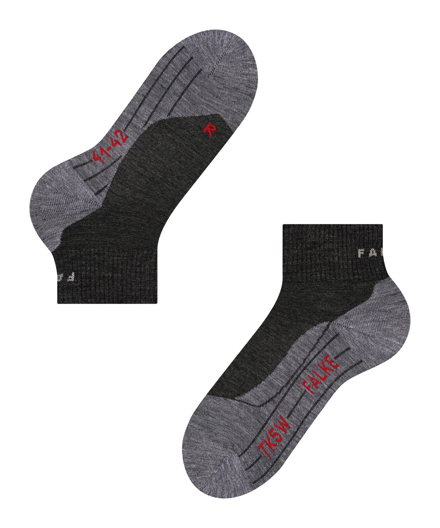 FALKE Femmes TK5 Wander Short Chaussettes courtes anatomique Trekking Laine Vierge, Fibre artificielle