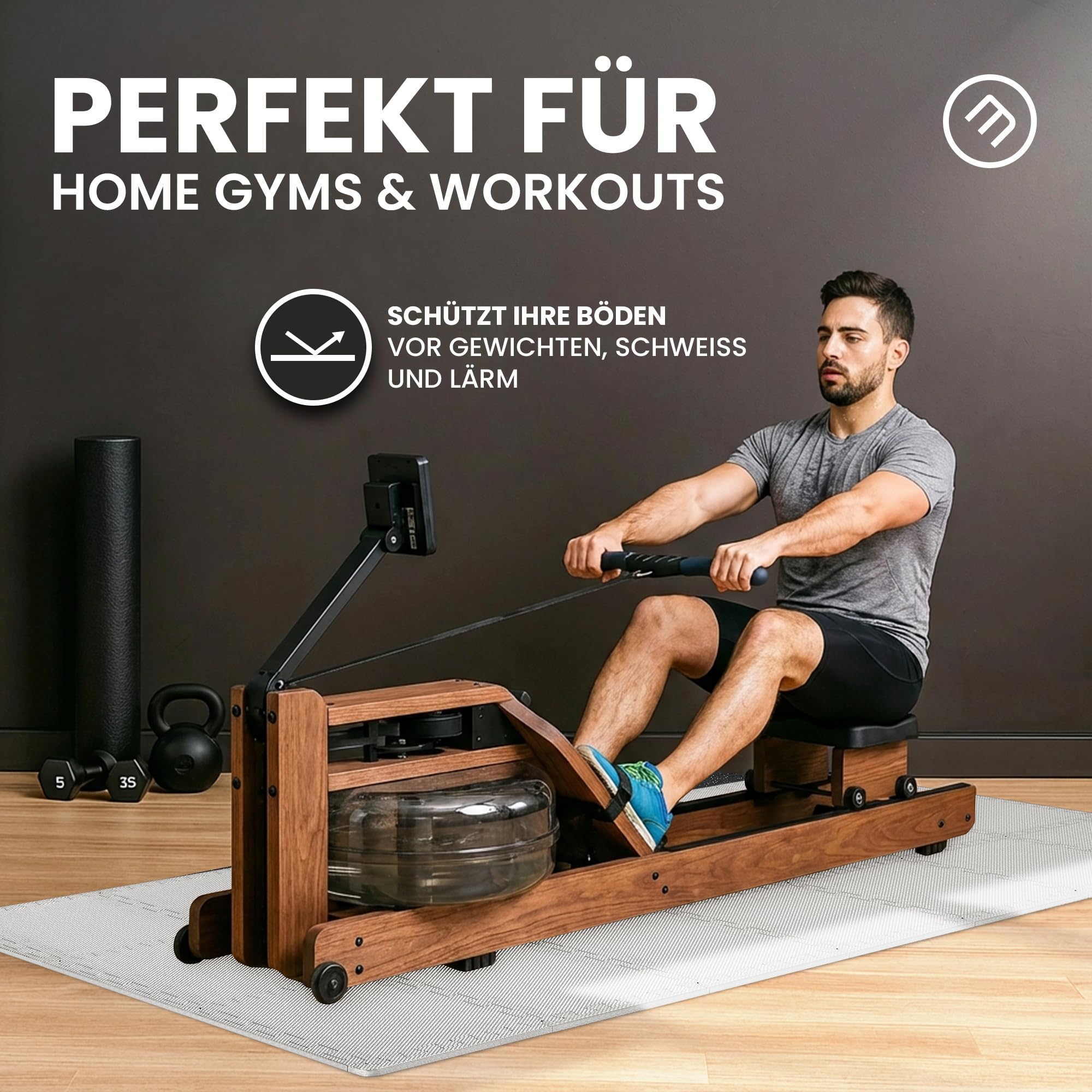 Schutzmatten Bodenschutzmatte Set Sportmatte Gymnastikmatte Puzzlematte: Puzzle Sportgeräte Matte Fitnessmatte Turnmatte Unterlegmatte Bodenmatte Sport Mat Trainingsmatte Gummimatte Yogamatte - Grey