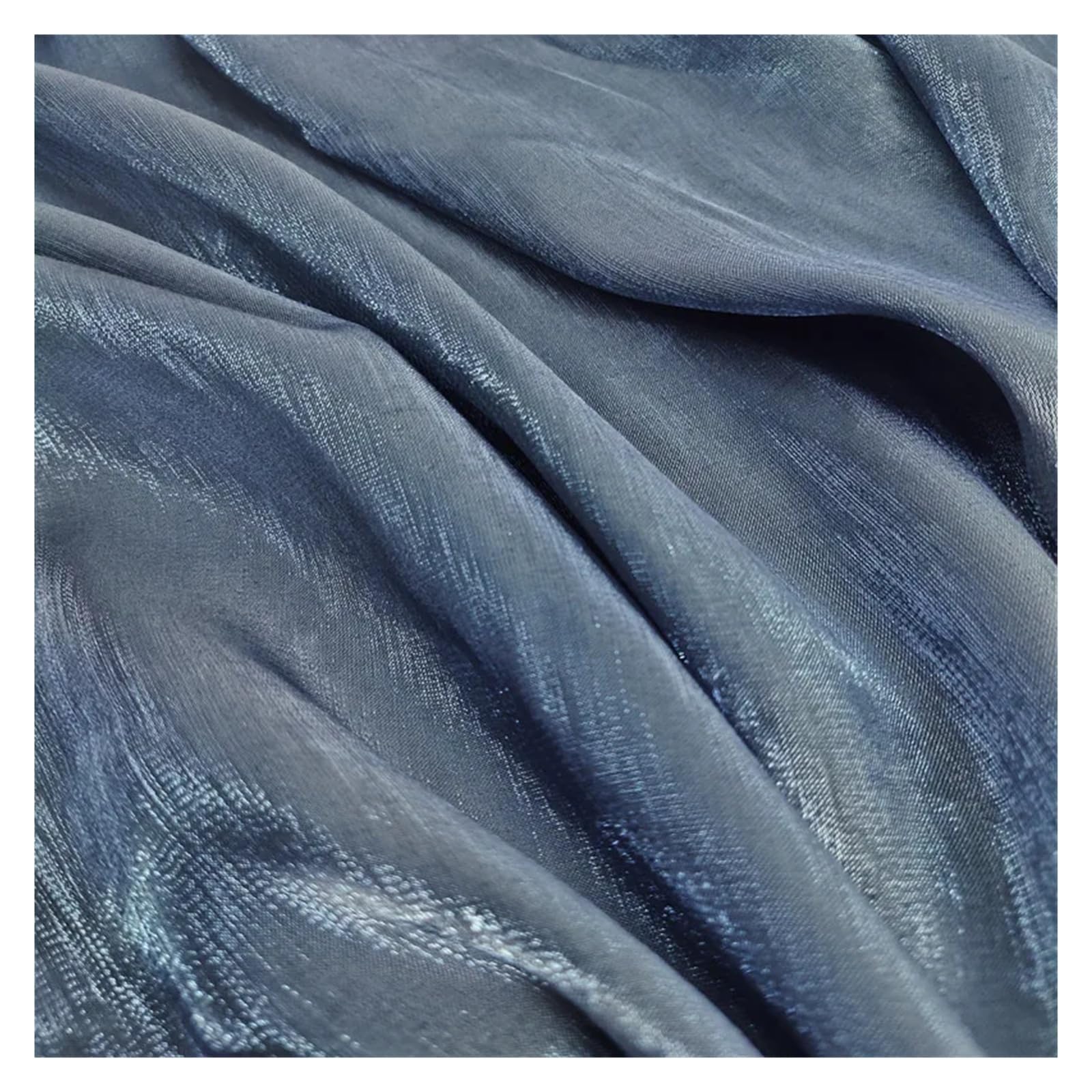 Satin Fabric 50x150cm Gradient Color Mercerized Satin Fabric Shiny Crystal Glass Silky Glitter Iridescent DIY Sewing Shirt(Color-16)