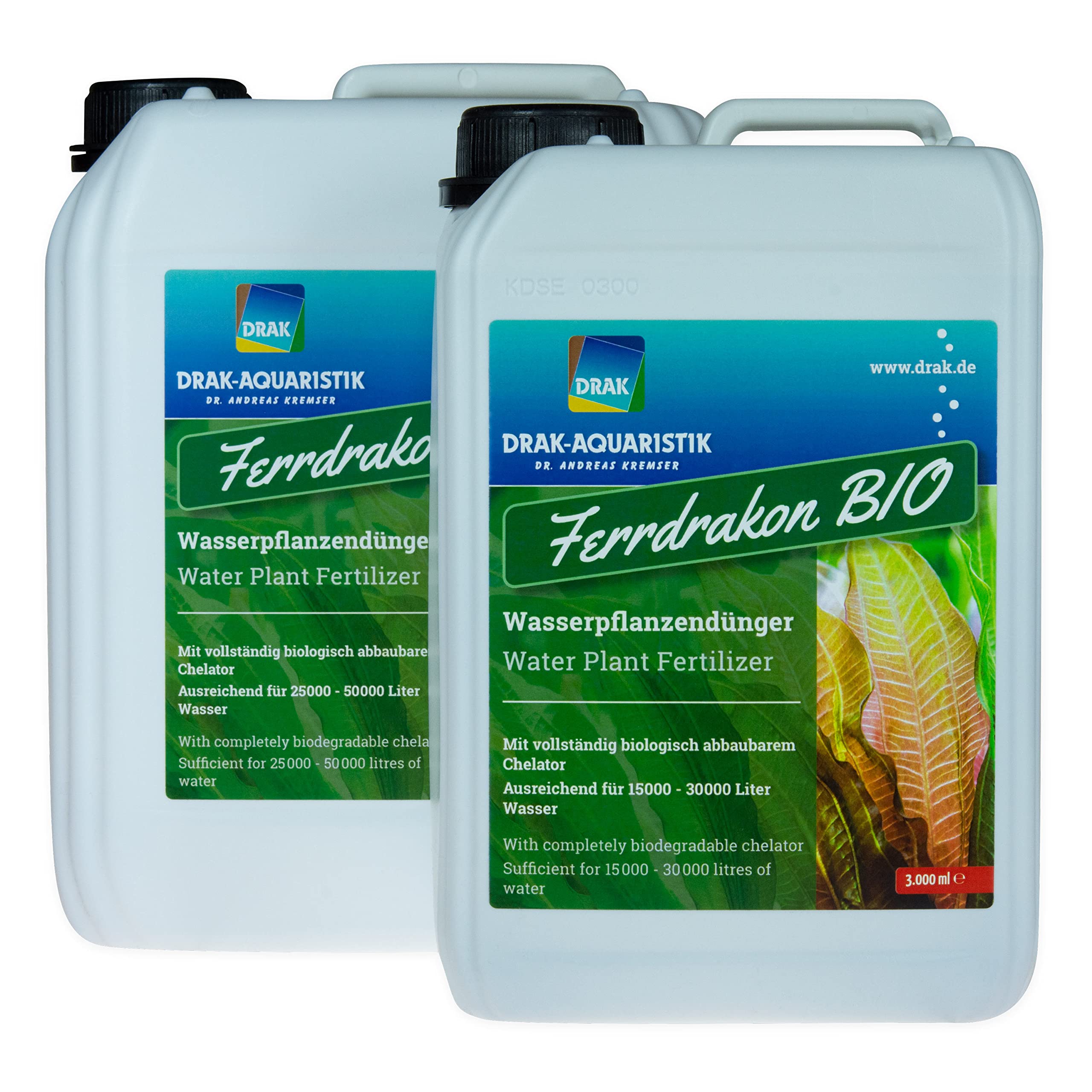 Ferrdrakon Bio Aquarium Dünger Flüssigdünger ohne Nitrat & Phosphat für kräftiges Pflanzenwachstum I Düngemittel umweltfreundlich I Eisendünger 5,0 L I Pflanzendünger für Aquarien & Wasserpflanzen