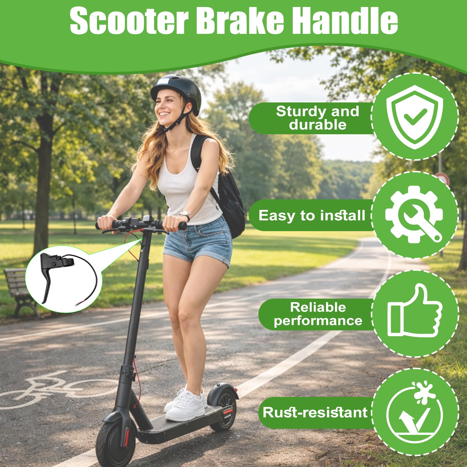 Poweka Leva Freno Anteriore di Ricambio Compatibile con Xiao-mi 1S / M365 / PRO Scooter Elettrico, Maniglia del Freno di Ricambio
