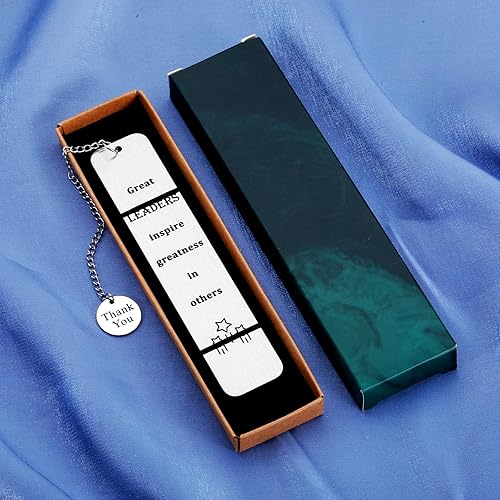Miniatura 7 de Marcadores de libros Great Leaders para mujeres, regalos de jefe para hombres, regalos para el día de los jefes, regalo de agradecimiento, regalos